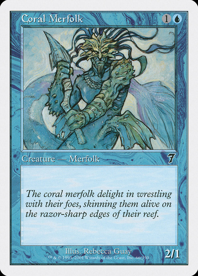 Coral Merfolk [Seventh Edition] Magic: The Gathering