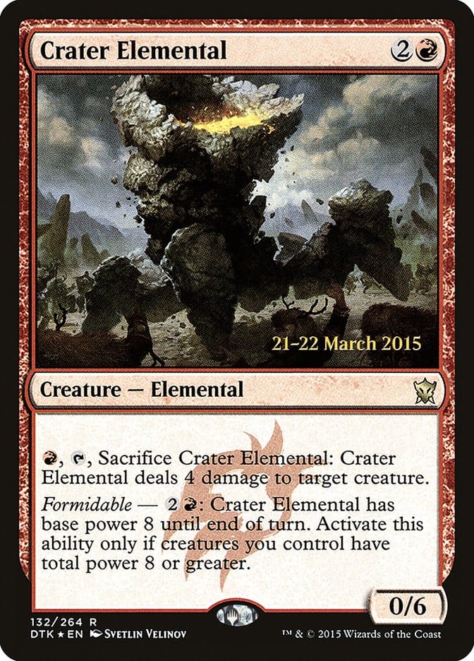 Crater Elemental [Dragons of Tarkir Prerelease Promos] Magic: The Gathering