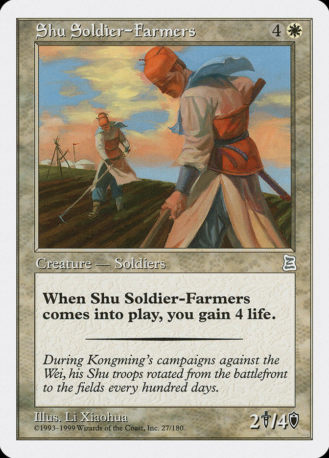 Shu Soldier-Farmers [Portal Three Kingdoms] Magic: The Gathering