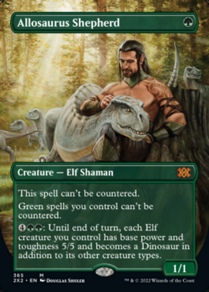 Allosaurus Shepherd (Borderless Alternate Art) [Double Masters 2022] Magic: The Gathering