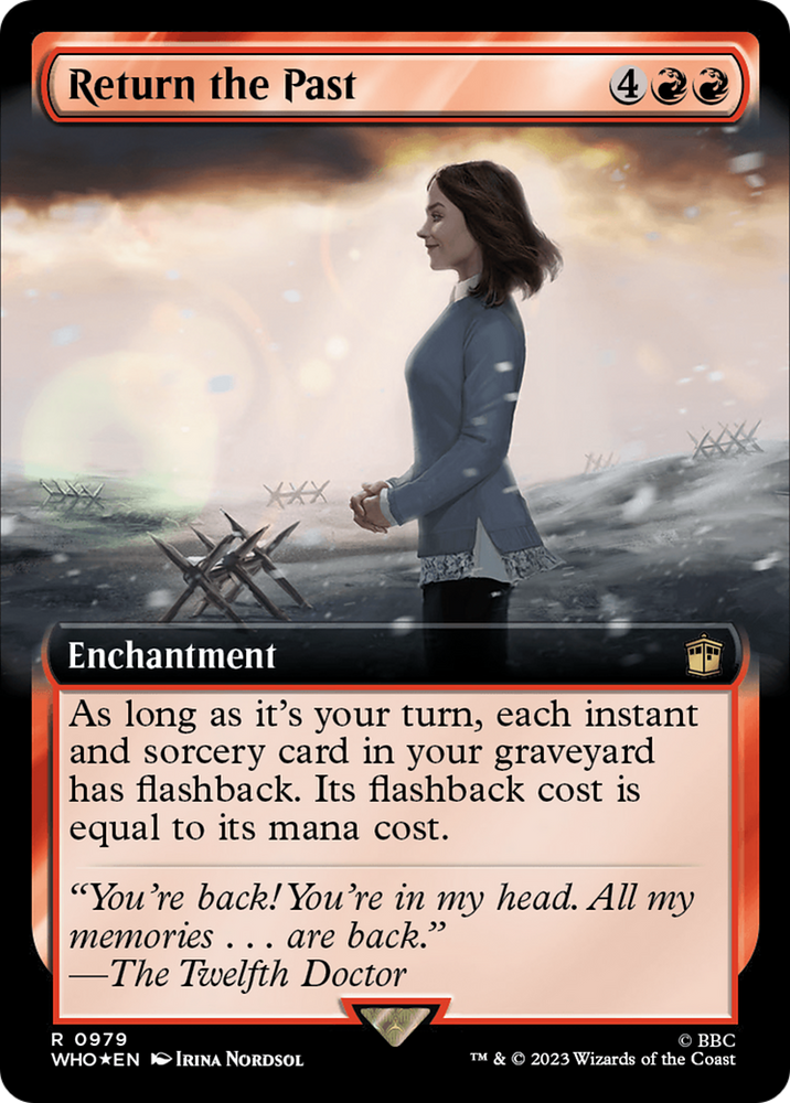 Return the Past (Extended Art) (Surge Foil) [Doctor Who] Magic: The Gathering