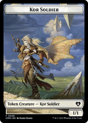 Zombie (0019) // Kor Soldier Double-Sided Token [Commander Masters Tokens] Magic: The Gathering