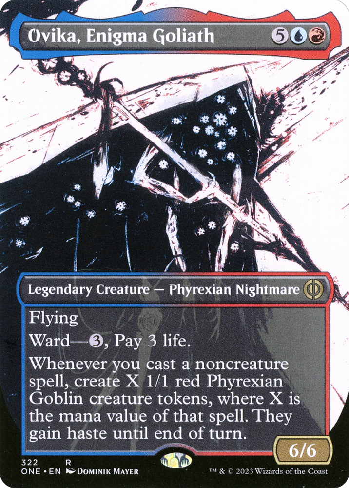 Ovika, Enigma Goliath (Borderless Ichor) [Phyrexia: All Will Be One] Magic: The Gathering