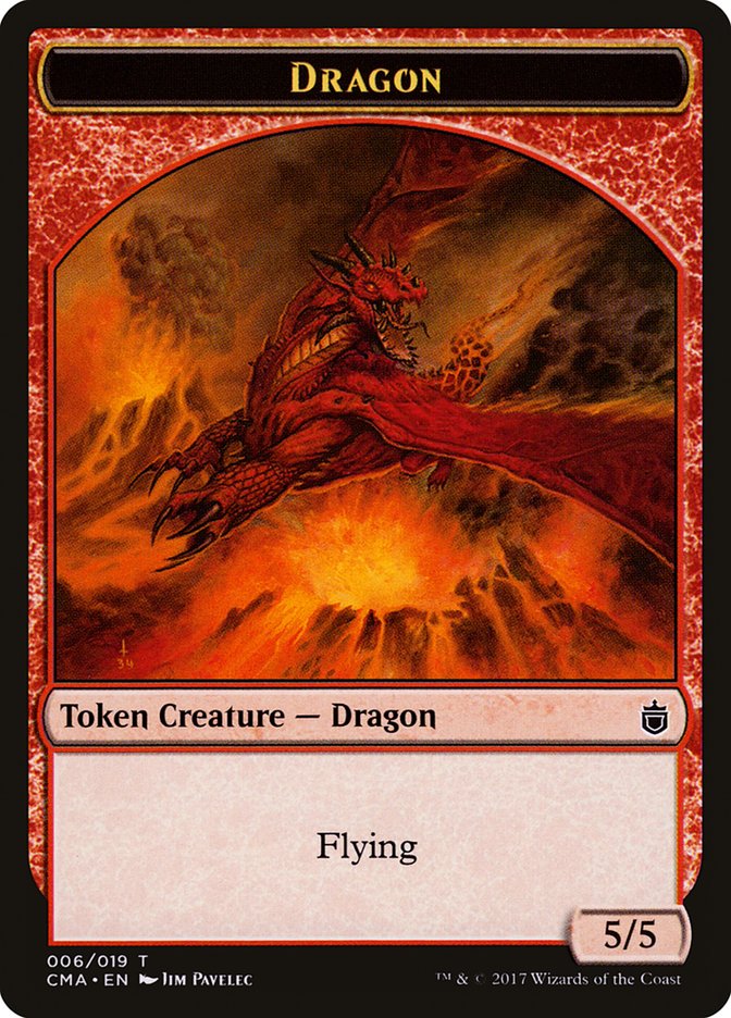 Dragon Token [Commander Anthology Tokens] Magic: The Gathering