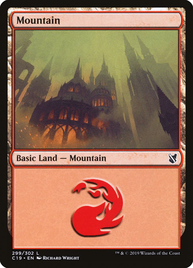Mountain (299) [Commander 2019] Magic: The Gathering