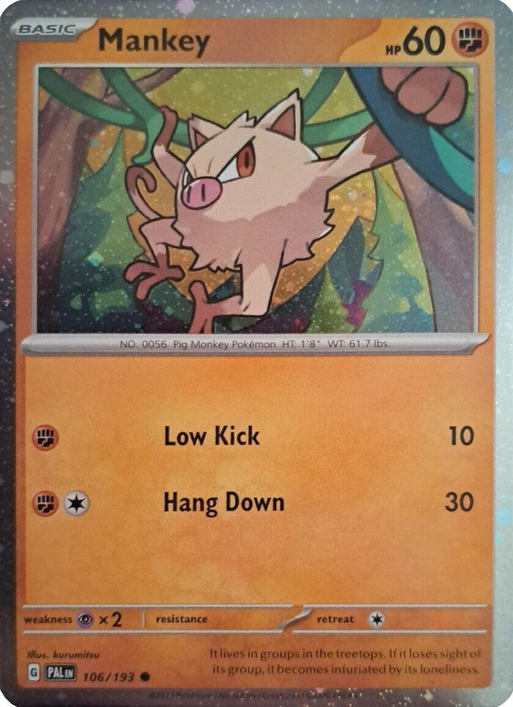 Mankey (106/193) (Cosmos Holo) [Scarlet & Violet: Paldea Evolved] Pokémon