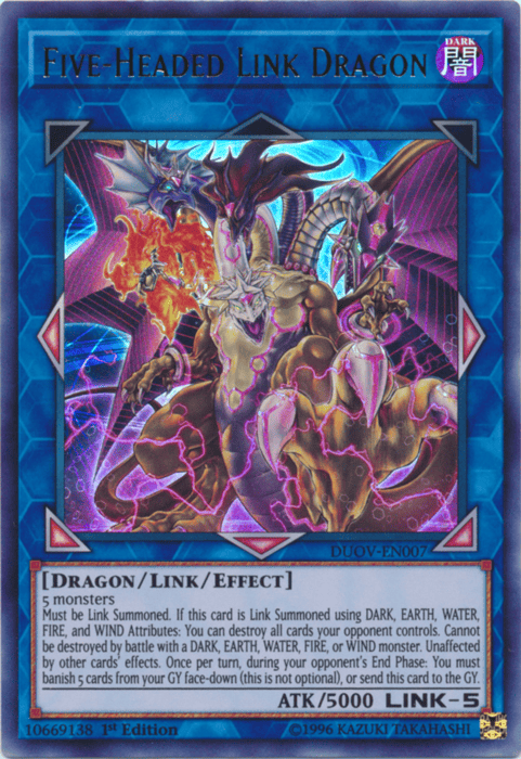 Five-Headed Link Dragon [DUOV-EN007] Ultra Rare - Yugioh Cards For Your TCG Needs!