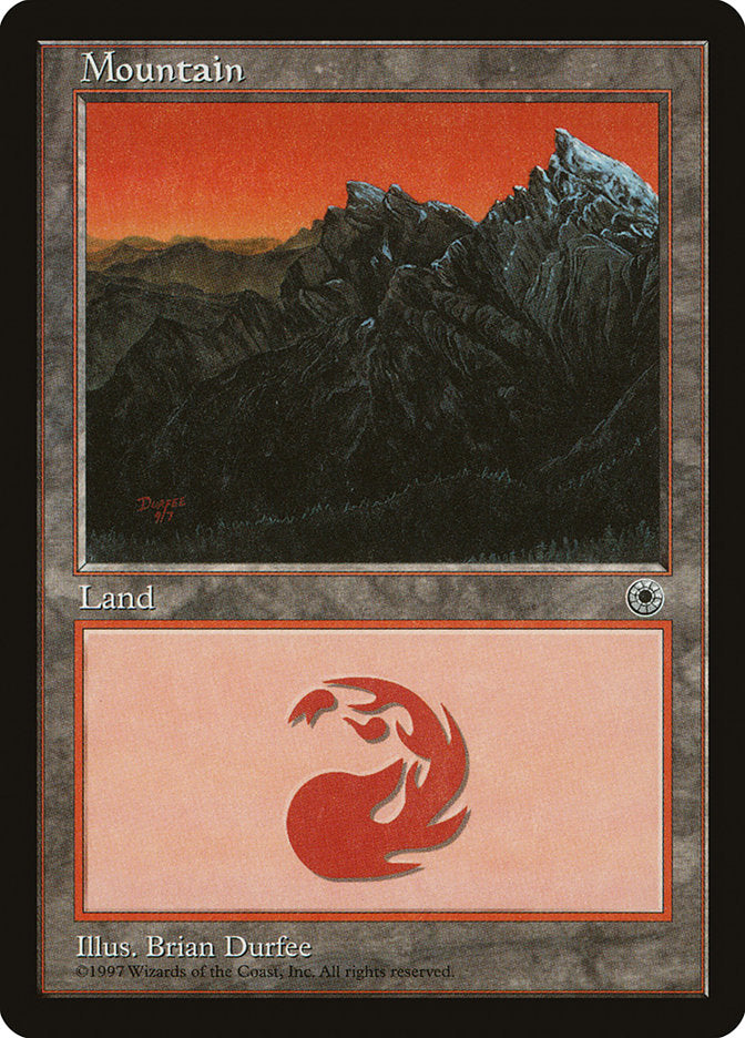 Mountain (9/7 Signature / No Peak on Left) [Portal] Magic: The Gathering