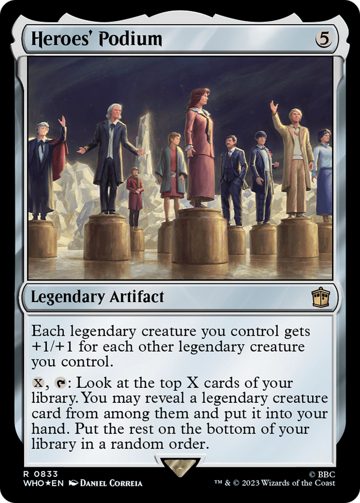 Heroes' Podium (Surge Foil) [Doctor Who] Magic: The Gathering
