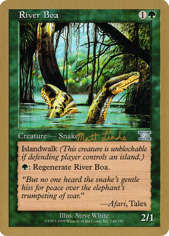 River Boa (Matt Linde) [World Championship Decks 1999] Magic: The Gathering