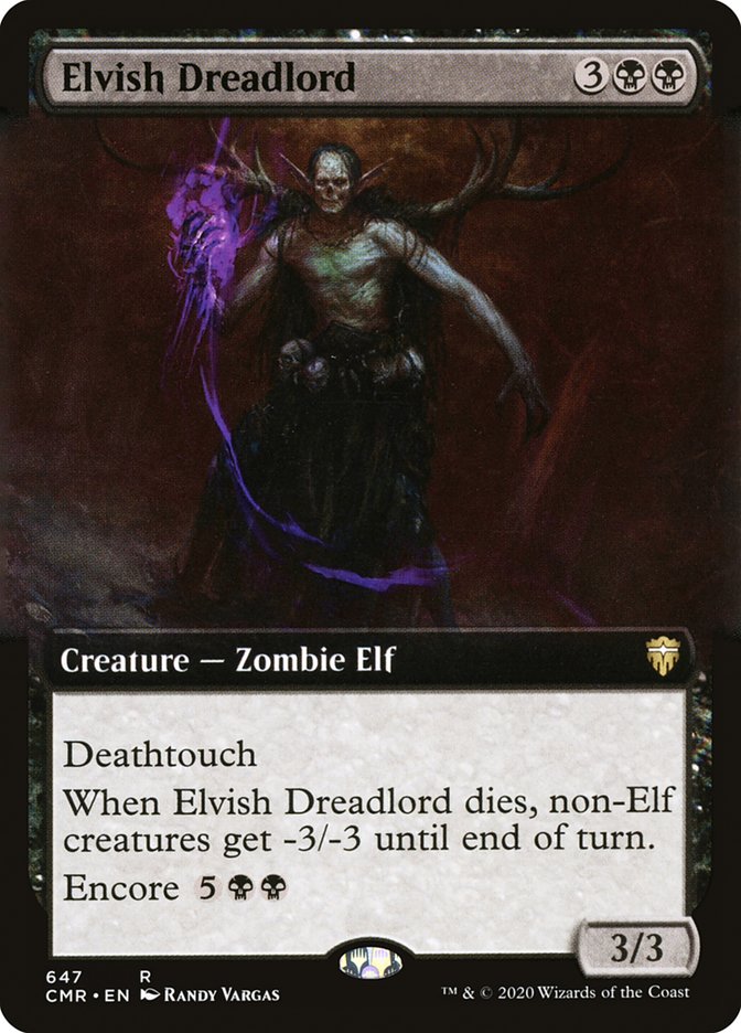 Elvish Dreadlord (Extended Art) [Commander Legends] Magic: The Gathering
