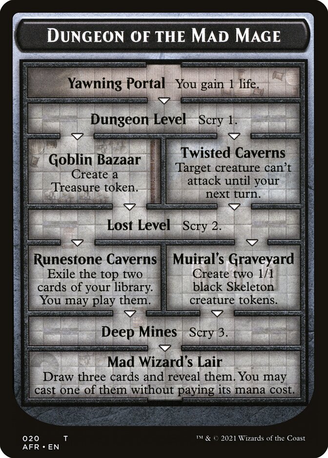 Dungeon of the Mad Mage Token (Oversized) [Oversize Cards] Magic: The Gathering
