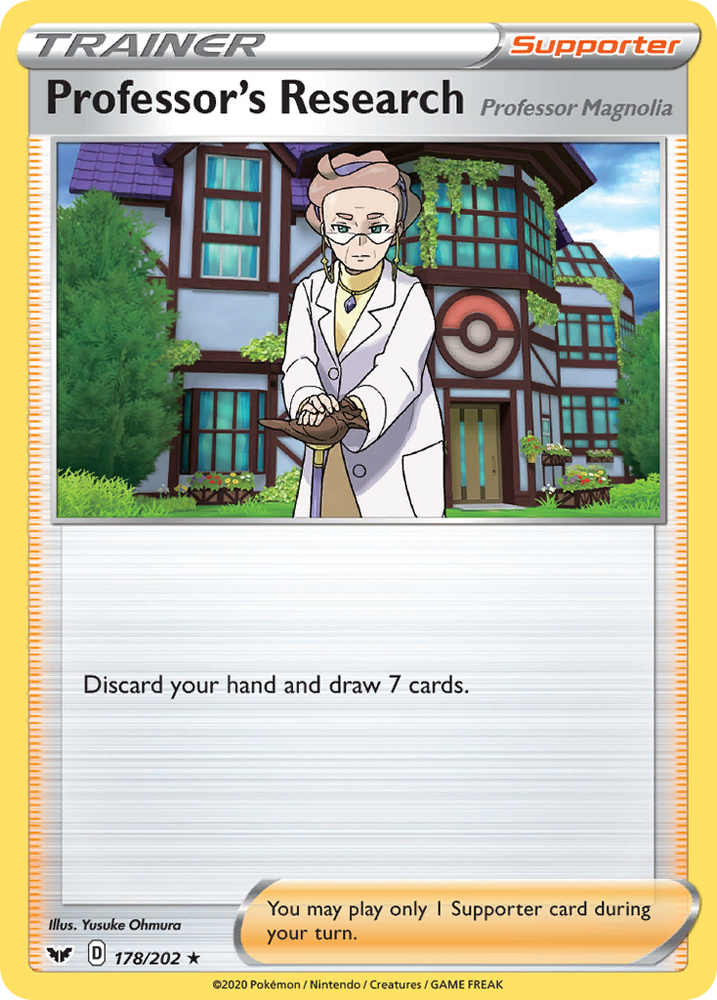 Professor's Research (178/202) (Professor Magnolia) [Sword & Shield: Base Set] Pokémon