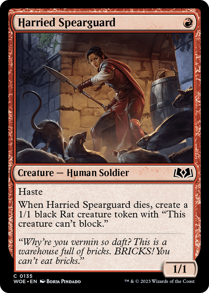 Harried Spearguard [Wilds of Eldraine] Magic: The Gathering