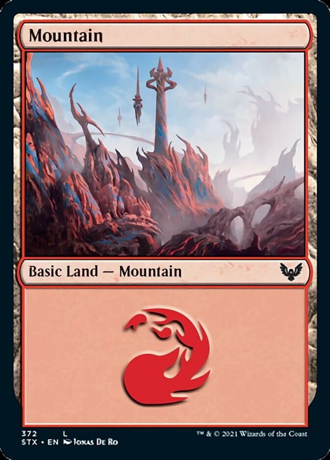 Mountain (372) [Strixhaven: School of Mages] Magic: The Gathering