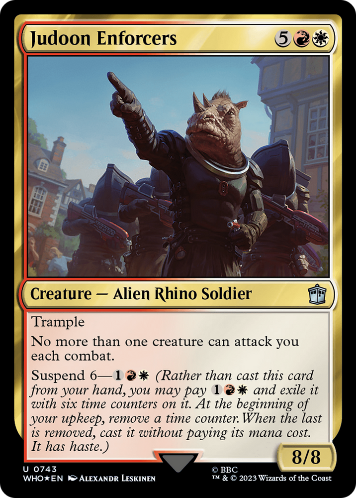 Judoon Enforcers (Surge Foil) [Doctor Who] Magic: The Gathering