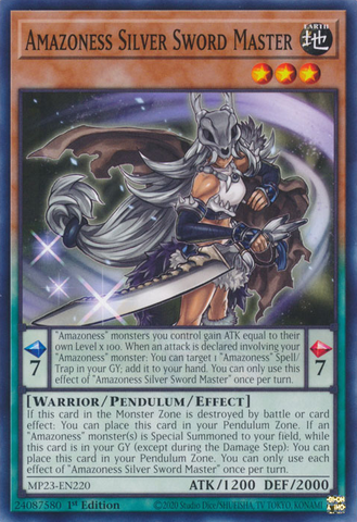 Amazoness Silver Sword Master [MP23-EN220] Common - Yugioh Cards For Your TCG Needs!