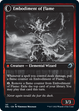 Flame Channeler // Embodiment of Flame [Innistrad: Double Feature] Magic: The Gathering