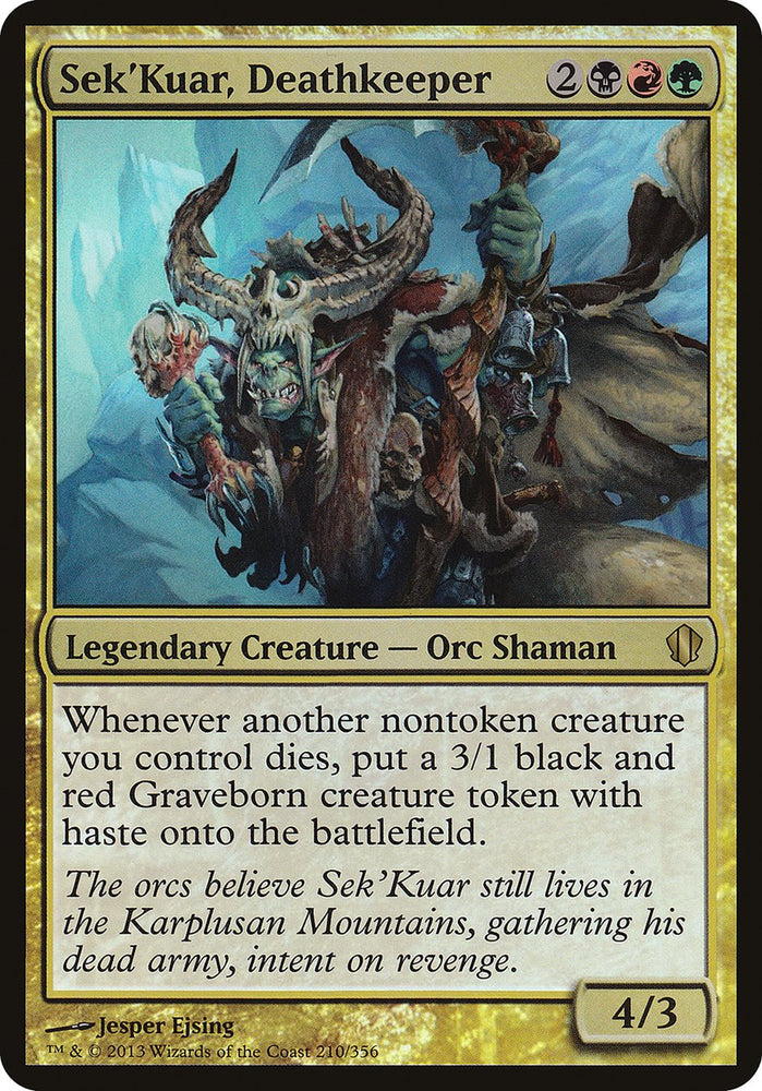 Sek'Kuar, Deathkeeper (Oversized) [Commander 2013 Oversized] Magic: The Gathering
