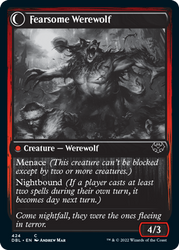 Fearful Villager // Fearsome Werewolf [Innistrad: Double Feature] Magic: The Gathering