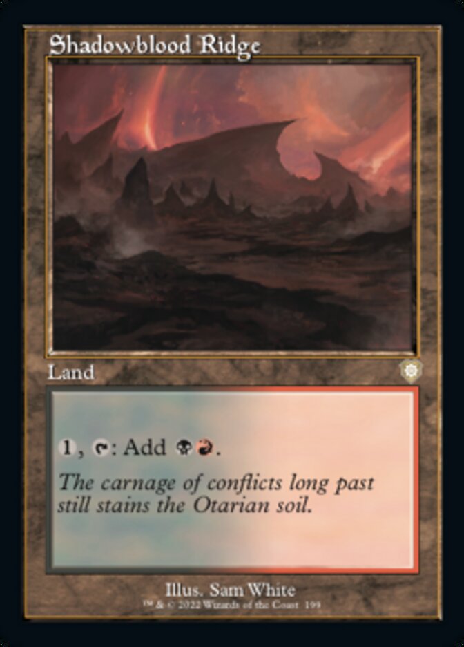 Shadowblood Ridge (Retro) [The Brothers' War Commander] Magic: The Gathering