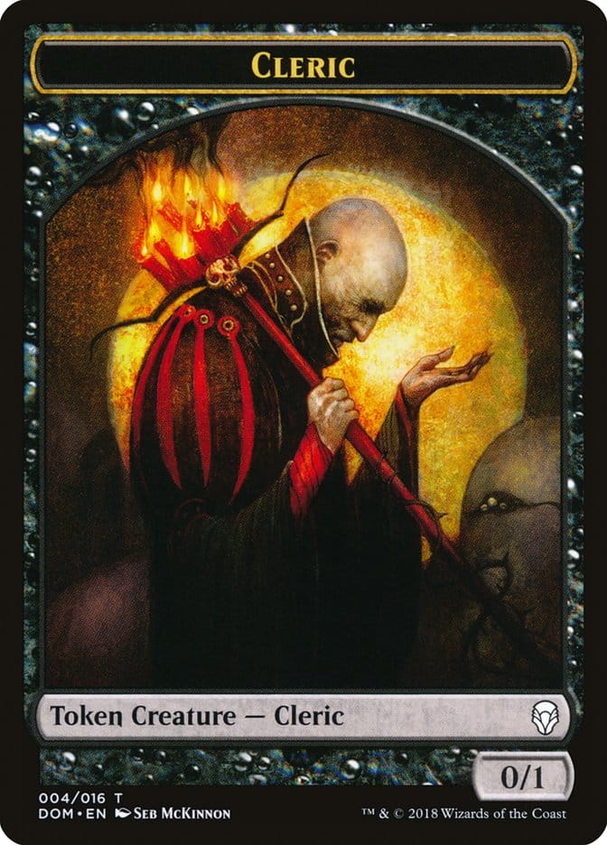 Cleric Token [Dominaria Tokens] Magic: The Gathering