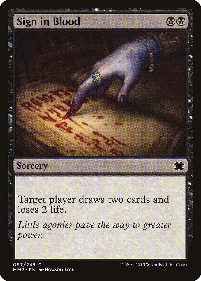 Sign in Blood [Modern Masters 2015] Magic: The Gathering
