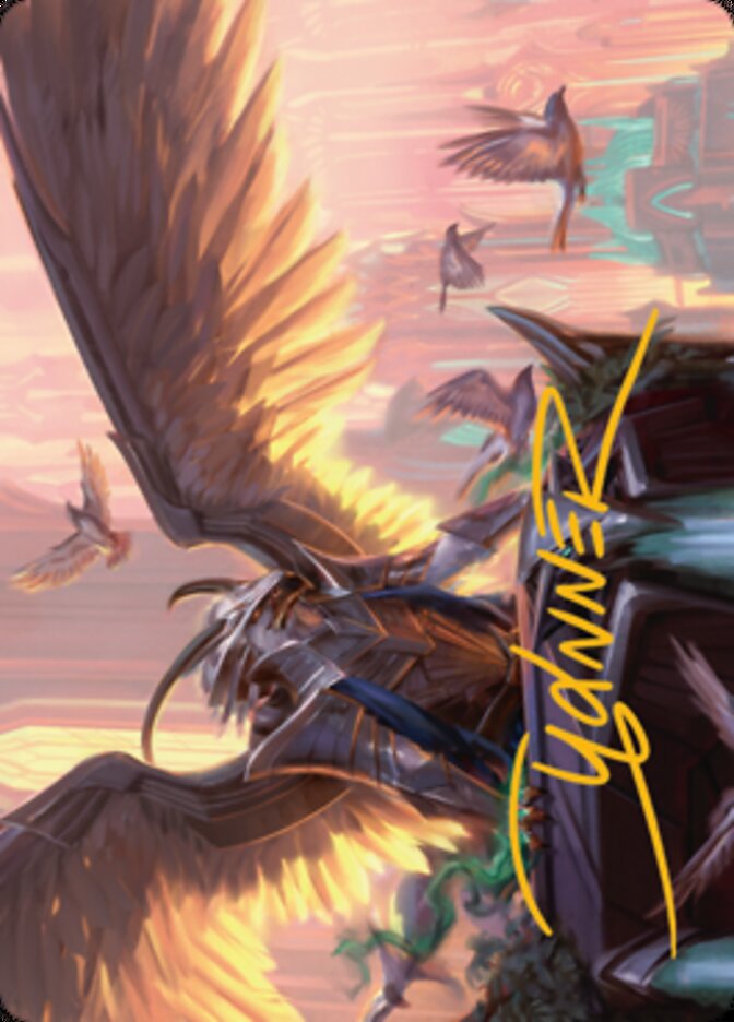 Falco Spara, Pactweaver 1 Art Card (Gold-Stamped Signature) [Streets of New Capenna Art Series] Magic: The Gathering