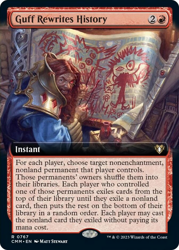 Guff Rewrites History (Extended Art) [Commander Masters] Magic: The Gathering