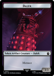 Dalek // Food (0025) Double-Sided Token [Doctor Who Tokens] Magic: The Gathering