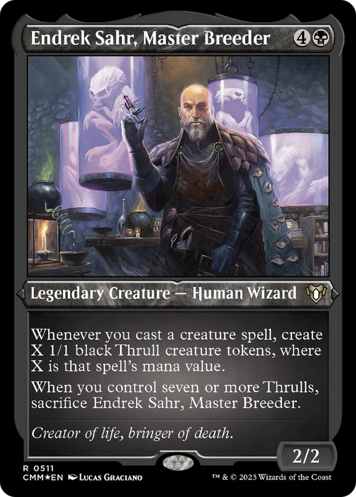 Endrek Sahr, Master Breeder (Foil Etched) [Commander Masters] Magic: The Gathering