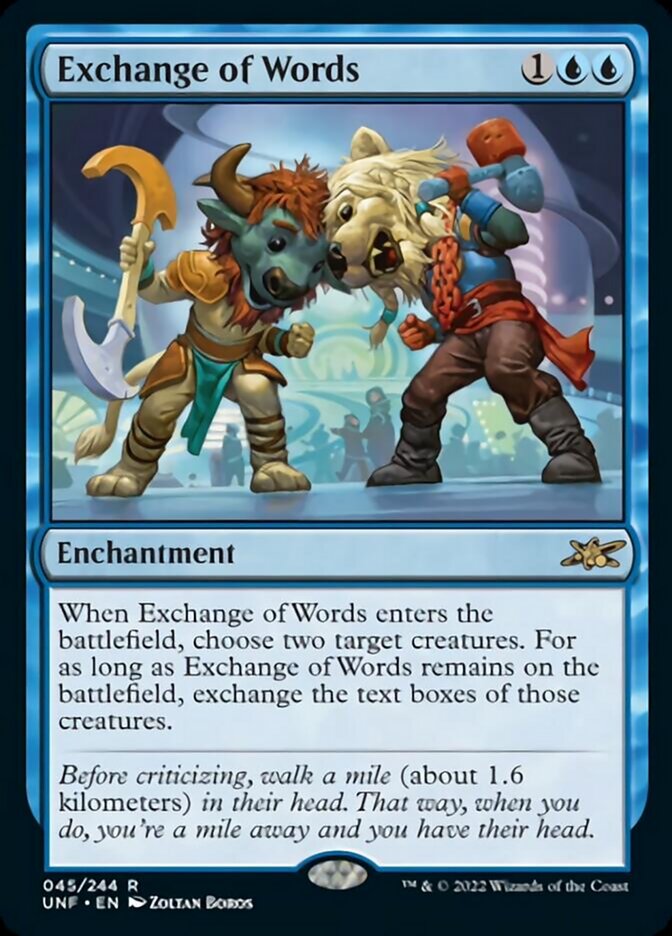 Exchange of Words [Unfinity] Magic: The Gathering