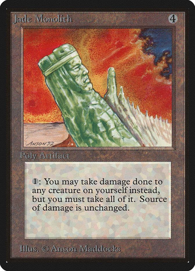 Jade Monolith [Beta Edition] Magic: The Gathering
