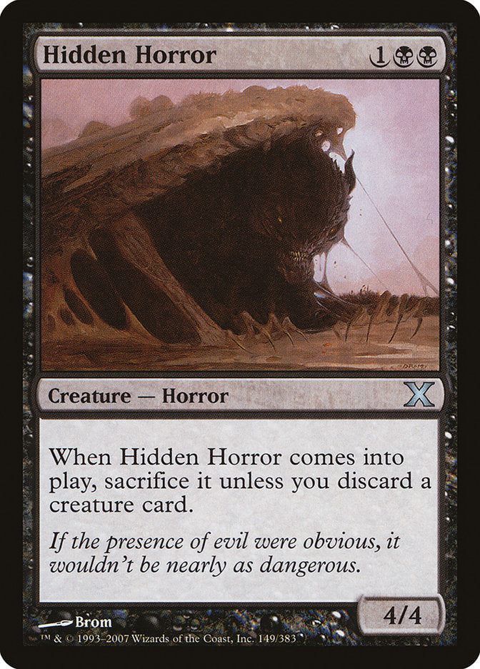 Hidden Horror [Tenth Edition] Magic: The Gathering