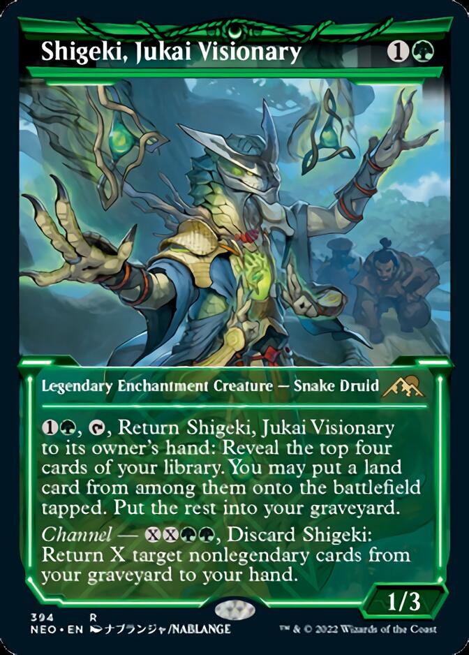 Shigeki, Jukai Visionary (Showcase Soft Glow) [Kamigawa: Neon Dynasty] Magic: The Gathering