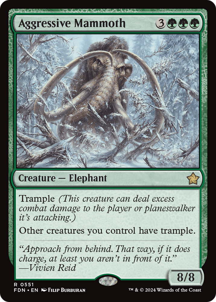 Aggressive Mammoth [Foundations] Magic: The Gathering