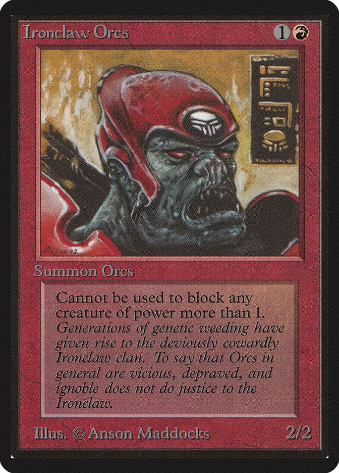 Ironclaw Orcs [Beta Edition] Magic: The Gathering
