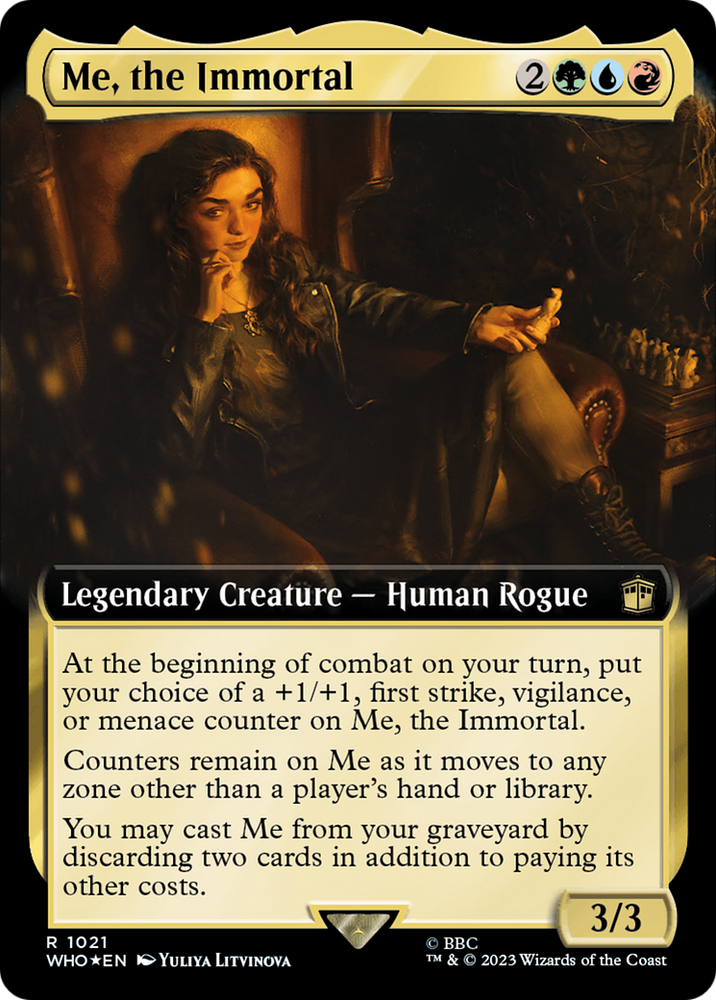 Me, the Immortal (Extended Art) (Surge Foil) [Doctor Who] Magic: The Gathering