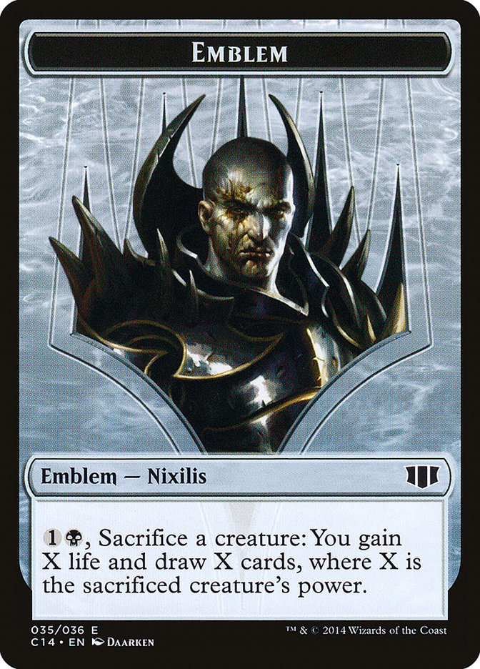 Ob Nixilis of the Black Oath Emblem // Zombie (016/036) Double-Sided Token [Commander 2014 Tokens] Magic: The Gathering