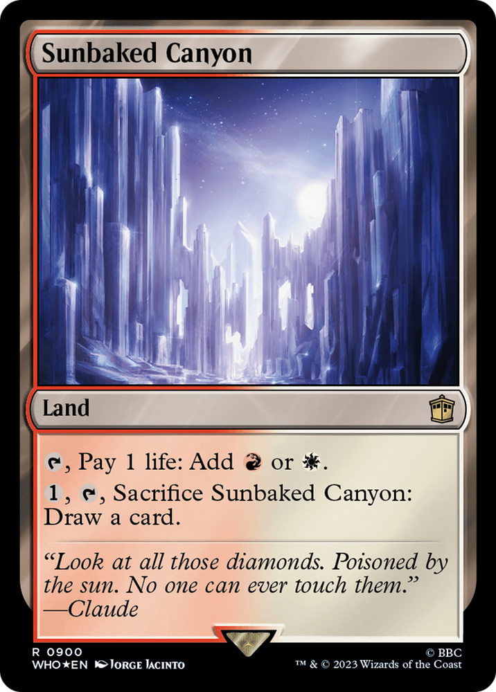 Sunbaked Canyon (Surge Foil) [Doctor Who] Magic: The Gathering