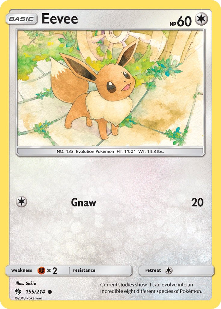 Eevee (155/214) (Let's Play, Eevee Cracked Ice Holo) (Theme Deck Exclusives) [Sun & Moon: Lost Thunder] Pokémon