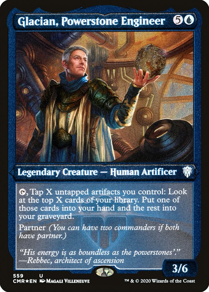 Glacian, Powerstone Engineer (Etched) [Commander Legends] Magic: The Gathering
