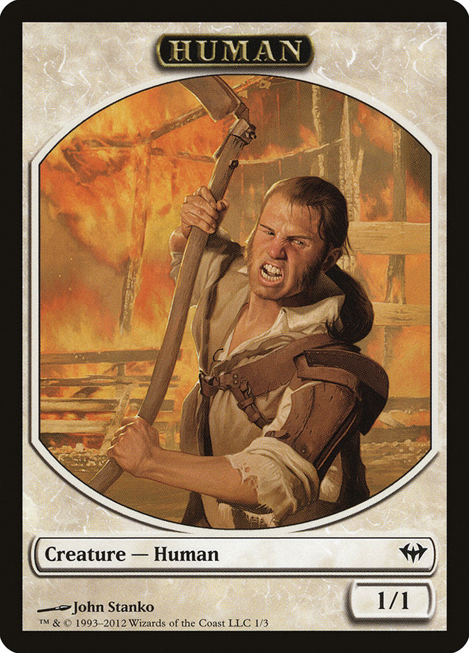 Human Token [Dark Ascension Tokens] Magic: The Gathering