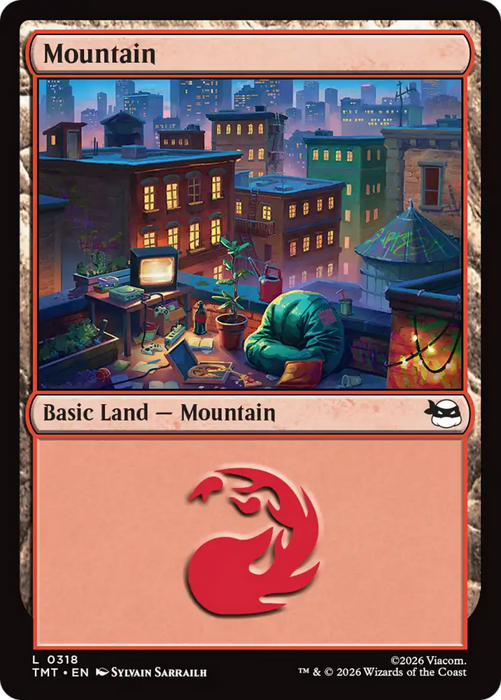 Mountain (0318) [Teenage Mutant Ninja Turtles] Magic: The Gathering