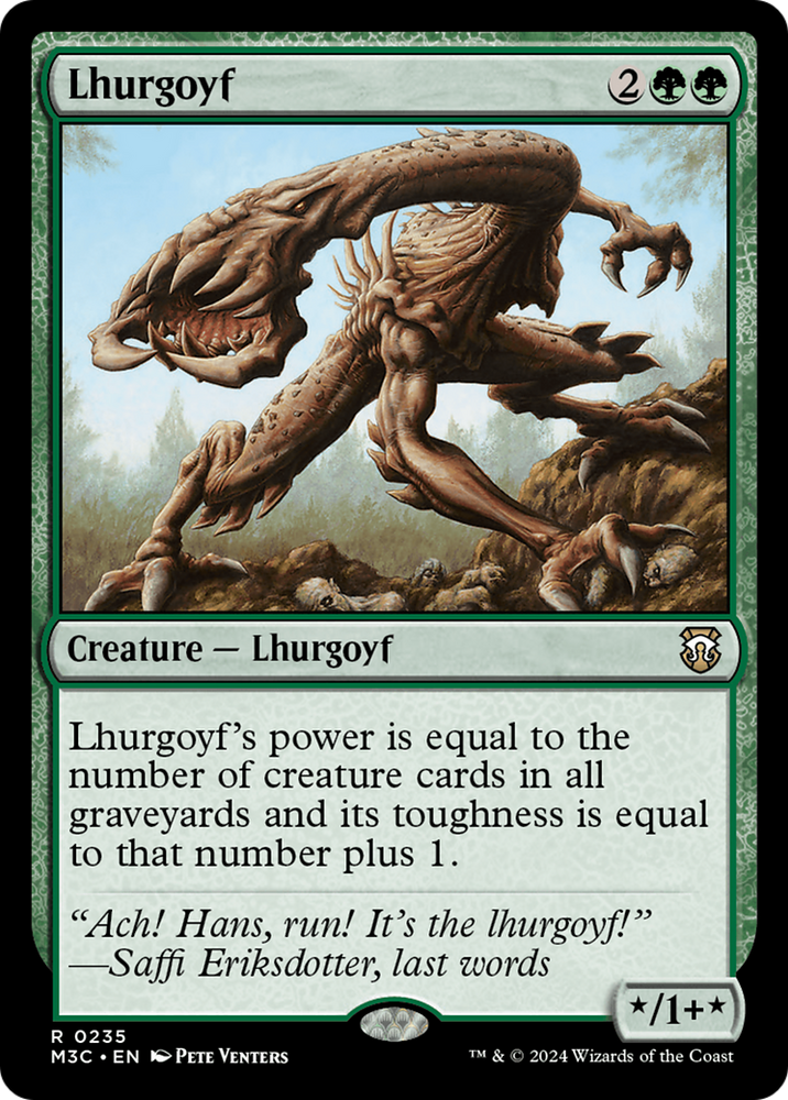 Lhurgoyf (Ripple Foil) [Modern Horizons 3 Commander] Magic: The Gathering