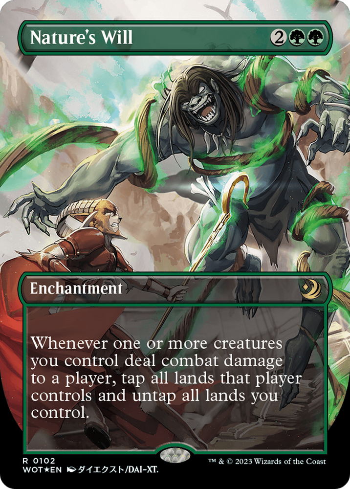 Nature's Will (Anime Borderless) (Confetti Foil) [Wilds of Eldraine: Enchanting Tales] Magic: The Gathering