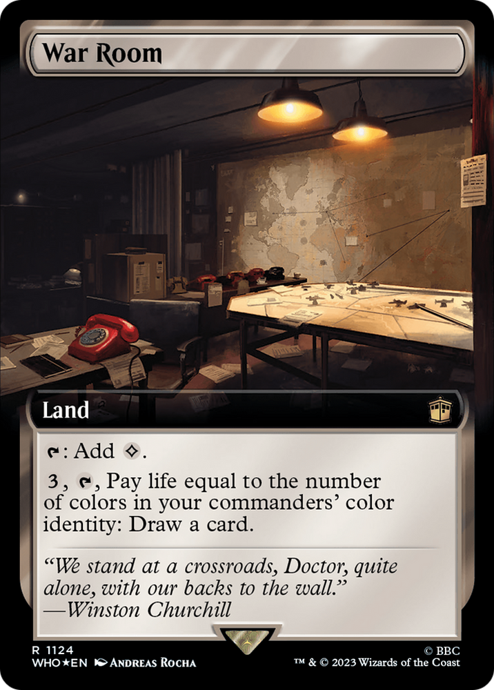 War Room (Extended Art) (Surge Foil) [Doctor Who] Magic: The Gathering
