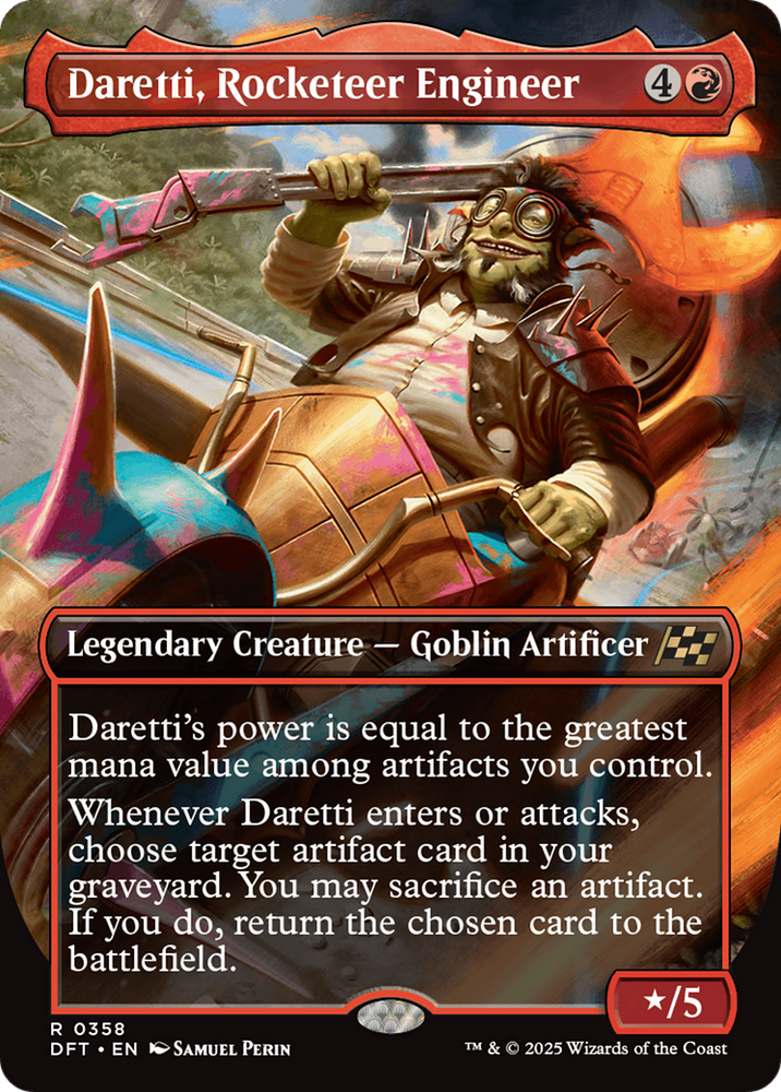 Daretti, Rocketeer Engineer (Borderless) [Aetherdrift] Magic: The Gathering
