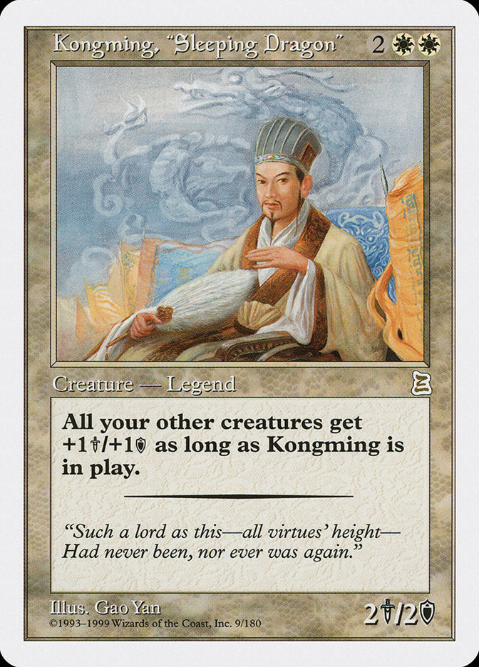 Kongming, "Sleeping Dragon" [Portal Three Kingdoms] Magic: The Gathering