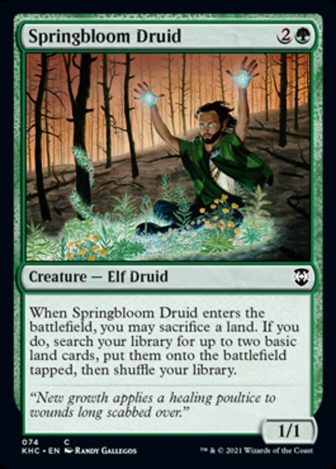 Springbloom Druid [Kaldheim Commander] Magic: The Gathering